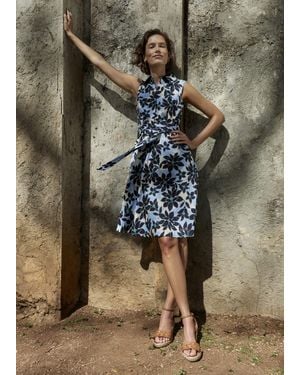 Hobbs Beki Cotton Dress - Brown