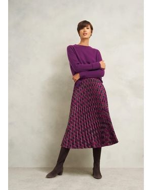 Hobbs Kayla Pleated Skirt - Purple