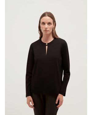Hobbs Janey Ponte Tunic Top - Black