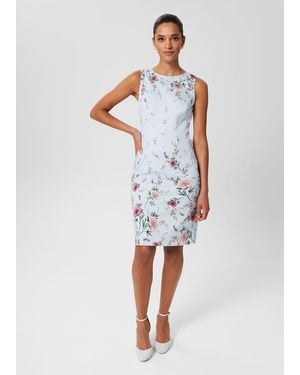 Hobbs Fiona Floral Shift Dress - White