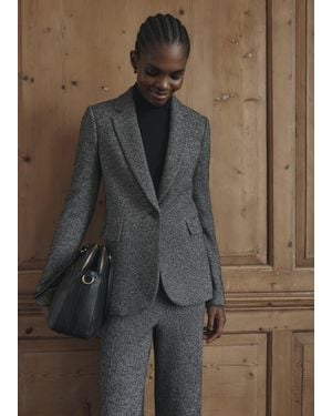 Hobbs Marlyn Wool Jersey Jacket - Brown