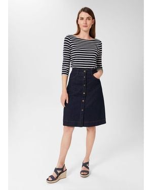 Hobbs Tabatha Denim Skirt - Blue