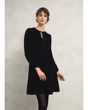 Hobbs Osterly Velvet Dress - Blue