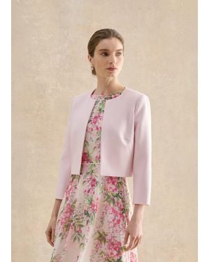 Hobbs Elize Crepe Jacket - Pink