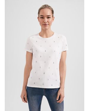 Hobbs Pixie Cotton Printed T-shirt - White
