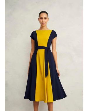 Hobbs Petite Emery Tie Belted Dress - White