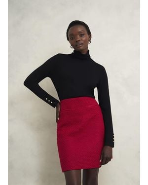 Hobbs Rosa Skirt With Wool - Red