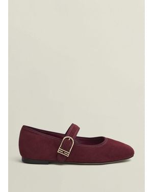 Hobbs Clara Suede Mary Janes - Purple