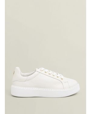Hobbs Ada Leather Trainers - Natural