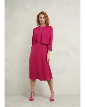 Hobbs Elize Textured Jacket - Pink