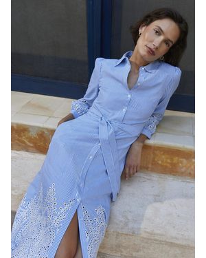 Hobbs Juliette Cotton Dress - Blue