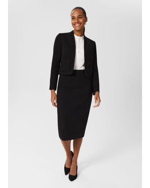 Hobbs Gabi Tweed Skirt - Black