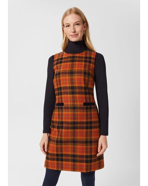 Hobbs Ruthie Wool Dress - Orange