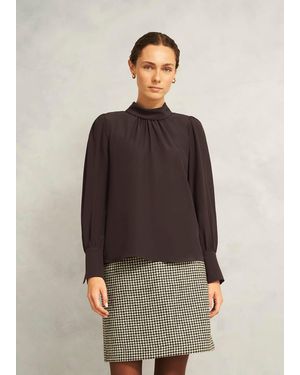 Hobbs Debby Silk Blouse - Brown