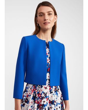 Hobbs Elize Crepe Jacket - Blue