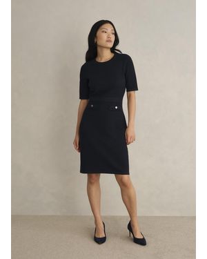 Hobbs Petite Petra Knitted Dress - Blue
