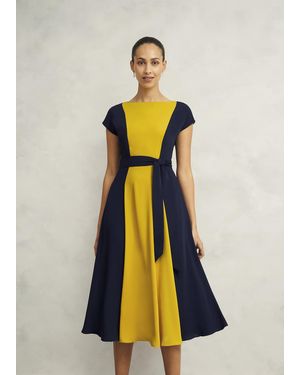 Hobbs Petite Emery Tie Belted Dress - White