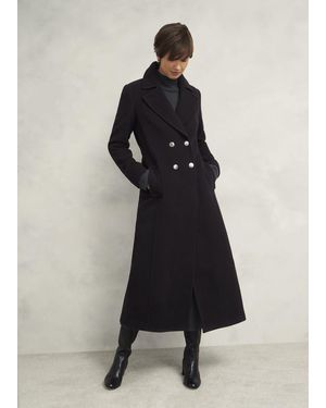 Hobbs Brittany Wool Blend Maxi Coat - Black