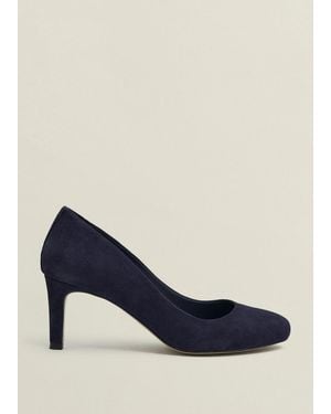 Hobbs Lizzie Suede Court Shoes - Blue