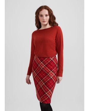 Hobbs Daphne Wool Skirt - Red