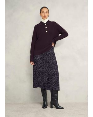Hobbs Teia Pleated Skirt - Blue
