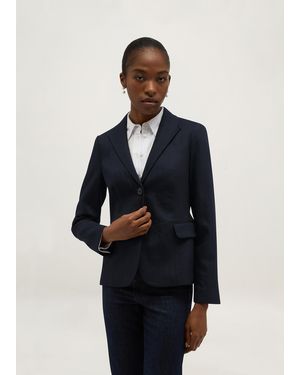 Hobbs Analise Linen Blend Jacket - Blue