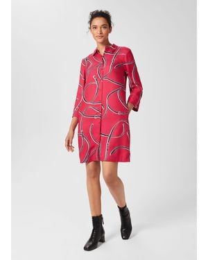 Hobbs Aubery Tunic Dress - Red