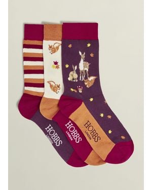 Hobbs Woodland Sock Set - Pink