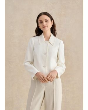 Hobbs Adeen Linen Jacket - Natural