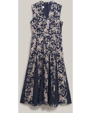 Hobbs Tia Embroidered Dress in White | Lyst UK