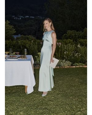 Hobbs Jemma Satin Dress - Natural
