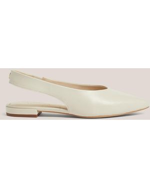 Hobbs Natalia Leather Flat Slingbacks - Natural