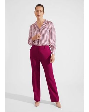Hobbs Nola Straight Leg Trousers - Red