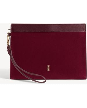 Hobbs Catherine Suede Wristlet - Red