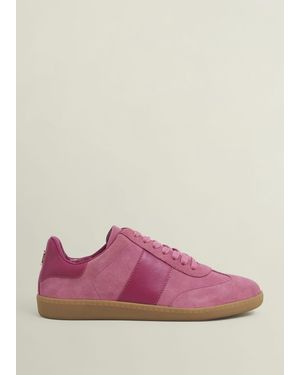 Hobbs Etta Suede Trainers - Pink