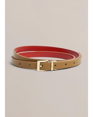 Hobbs Pauline Skinny Reversible Leather Belt - Multicolour