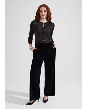 Hobbs Viviene Velvet Trousers - Black