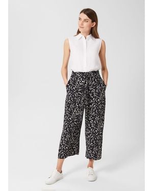 Hobbs Jen Wide Leg Crop Trousers - Grey