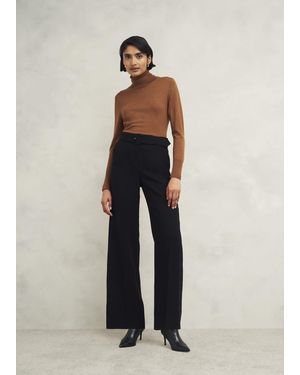 Hobbs Petite Drew Wide Trousers - Black