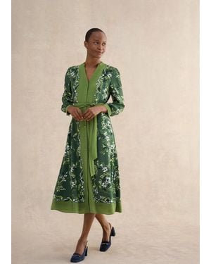 Hobbs Petite Apolline Dress - Green