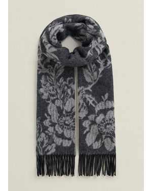 Hobbs Paula Wool Scarf - Grey