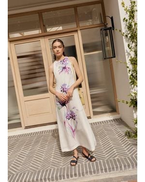 Hobbs Honourly Floral Column Dress - Natural