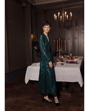 Hobbs Meadow Sequin Dress - Black
