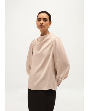 Hobbs Primrose Jacquard Blouse - Natural