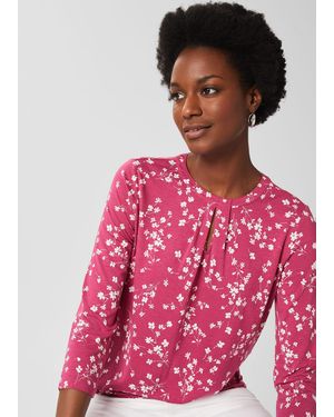 Hobbs Julia Printed Top - Pink