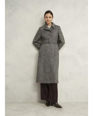 Hobbs Petite Wendy Wool Blend Coat - Natural