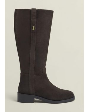 Hobbs Brienna Suede Knee Boots - Black