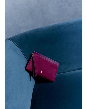 Hobbs Catherine Suede Wristlet - Red