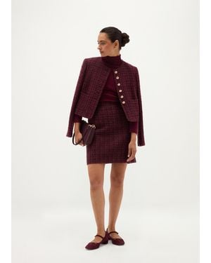 Hobbs Maria Tweed Skirt - Red