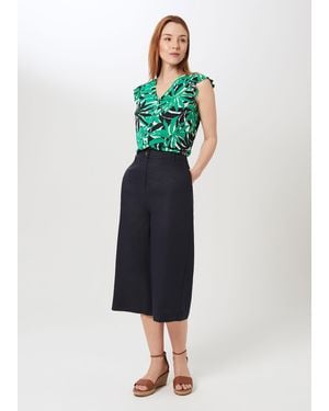 Hobbs Toni Linen Culotte - Blue
